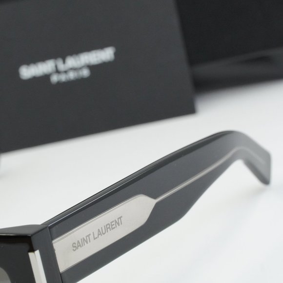 Saint Laurent SL628 001 Square Sunglasses - Black - Picture 5 of 12